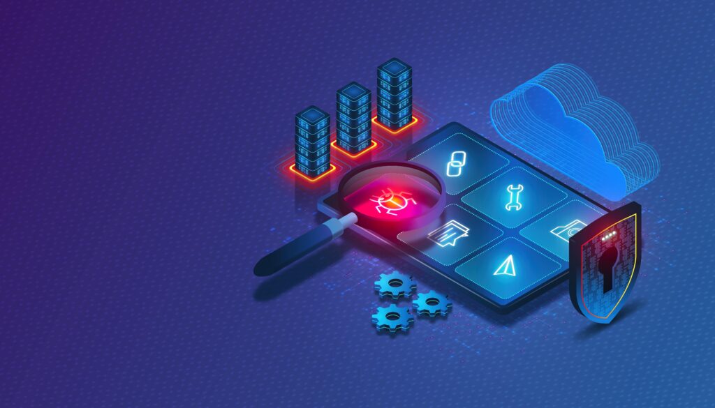 Digital Magnifying Glass Scanning Applications in a Protected Network to Detect Vulnerabilities